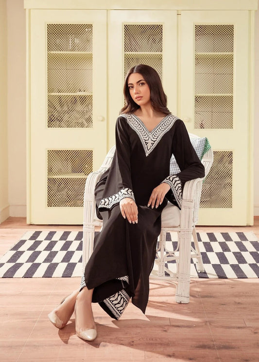 Best Selling - Noir 2pc- Embroidered Dress